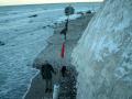 Marius og Neptun fremme nede ved stranden