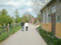 Evy og Geir p� rusletur blant husene i Christiania